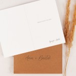 Personalizowana Minimalistyczna kartka ślubna na tłoczonym papierze z cytatem - Quote